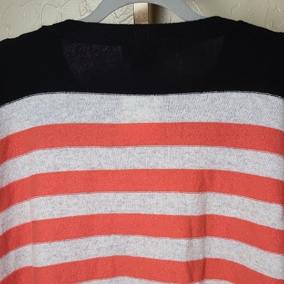 Philosophy Dane Lewis Multicolor Striped Crewneck 100% Cashmere Sweater XL - Picture 9 of 12